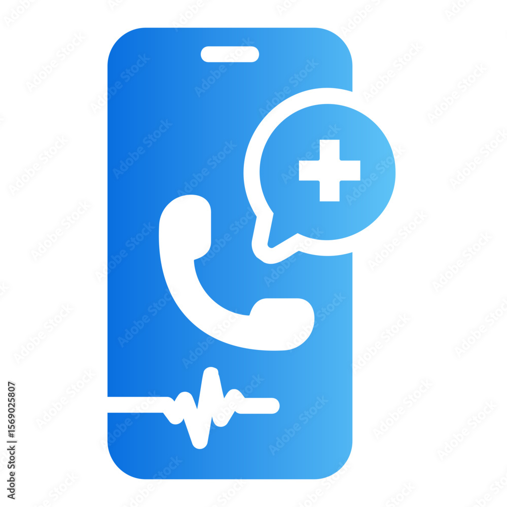 Obraz premium medical call Gradient icon