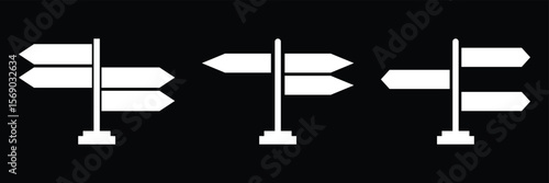 signpost icon Flat design on isolated background