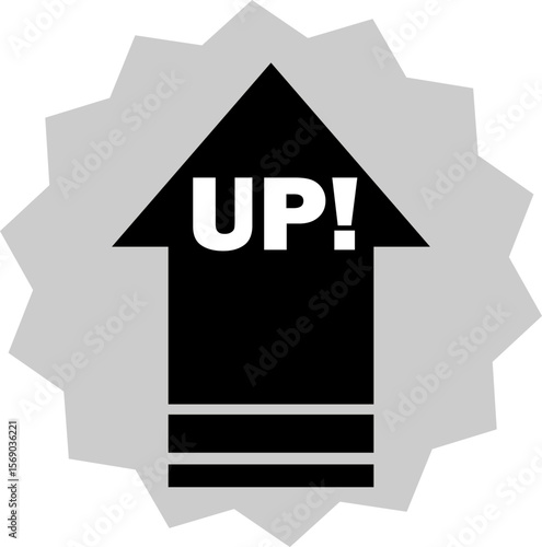 シンプルな矢印のアイコンセット_上昇_UP