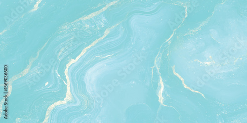 Light sky blue ink abstract background flow liquid marble paint, Elegant Textured Blue Marble Background with Swirling Patterns,  Indigo ocean blue marbling illustration.