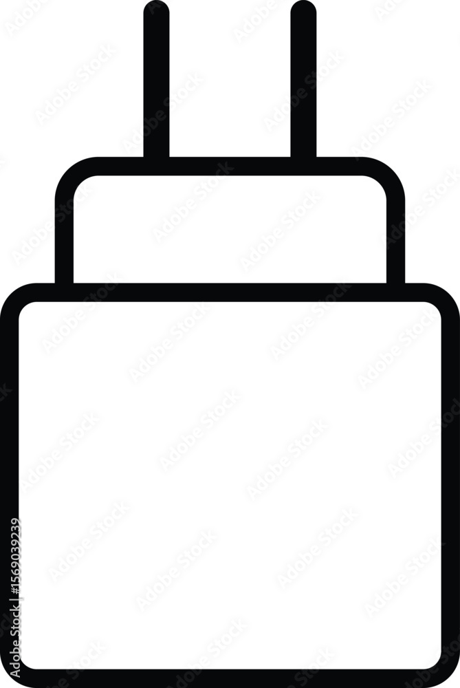 icon of a plug. phone charger icon. logo vector design icon of a plug. phone charger icon. logo vector design