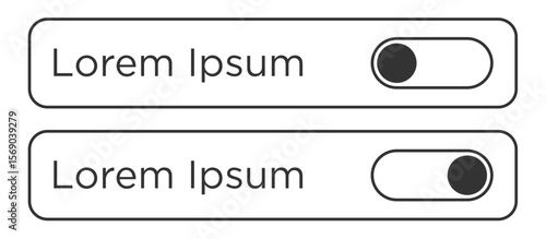 outline toggle switch button user interface