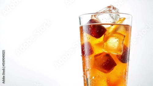 Wallpaper Mural Iced cola in a glass with a splash of refreshment High resolution video footage Torontodigital.ca