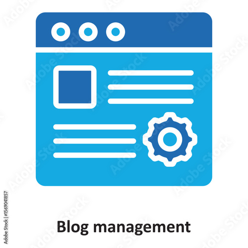 Blog management Vector Icon which can easily modify or edit