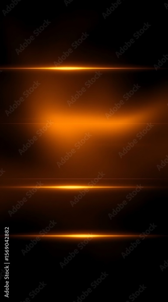 Obraz premium Ethereal golden light bursts, abstract radiant lines and dark backdrop
