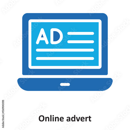 Online advert Vector Icon which can easily modify or edit