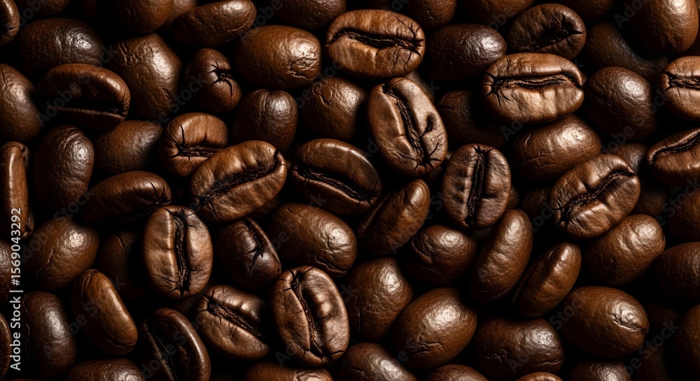 Close-up View of Richly Textured Coffee Beans Close-up View of Richly Textured Coffee Beans