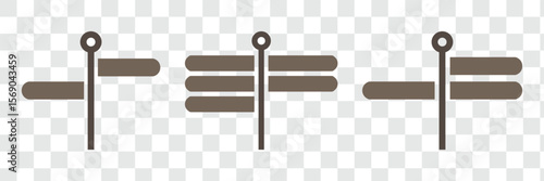signpost icon Flat design on isolated background