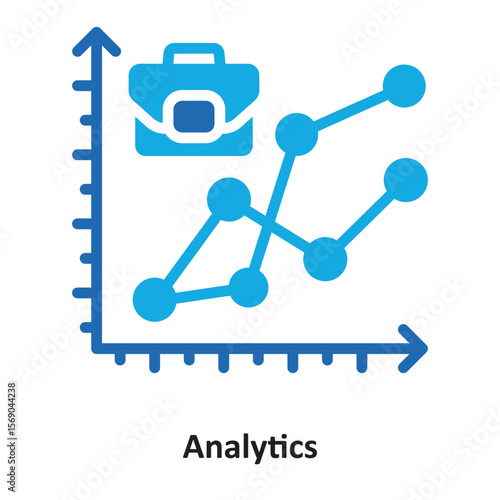 Analytics Vector Icon which can easily modify or edit