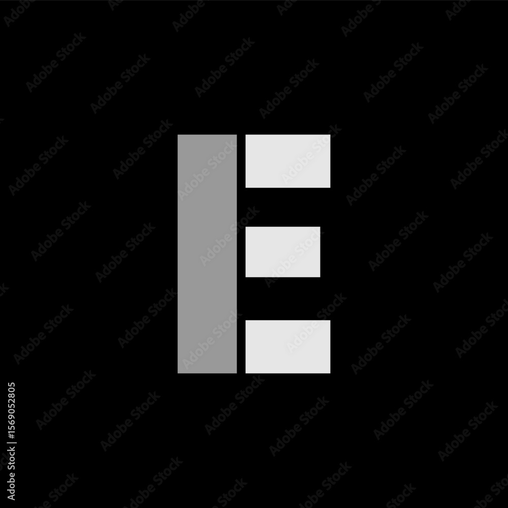 E letter modern simply logo design E letter modern simply logo design