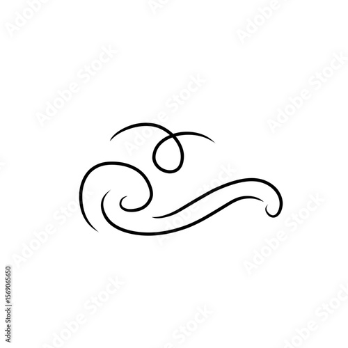 doodle wind gust illustration