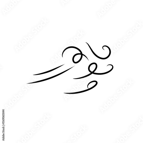 doodle wind gust illustration