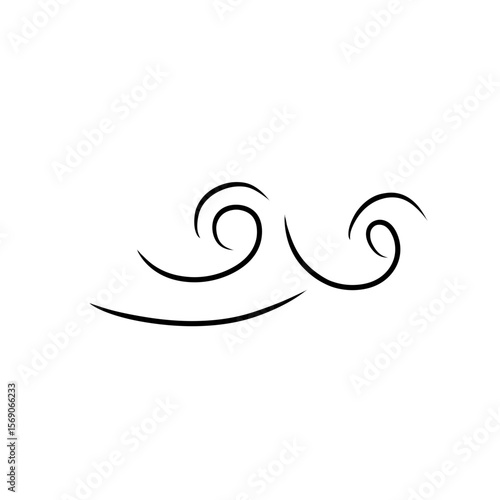 doodle wind gust illustration