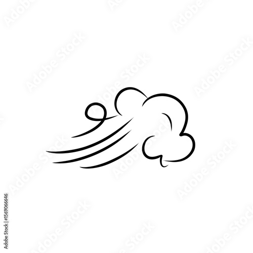 doodle wind gust illustration