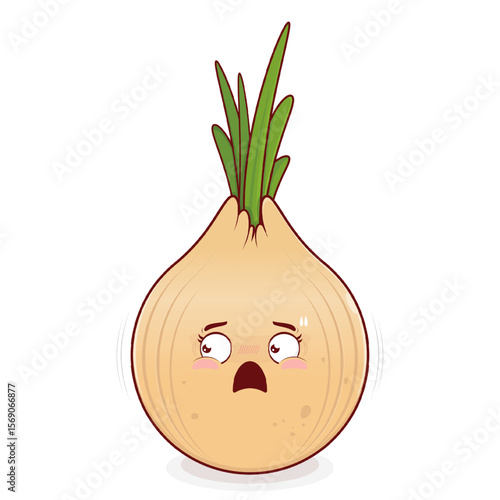 onion surprised face cartoon cute