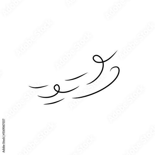 doodle wind gust illustration
