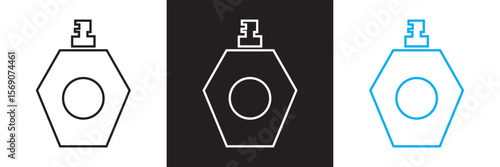 Perfume and scent icon . Symbols beauty, fume, edit, , fresh and more. Scent icon set. Isolated on white and black background. EPS 10