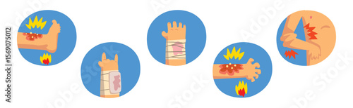 Human Body Physical Injury and Wound Vector Set