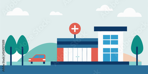 vector illustration of a modern building