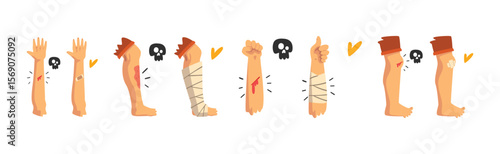 Human Body Physical Injury and Wound Vector Set