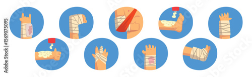 Human Body Physical Injury and Wound Vector Set