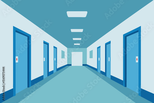 server room with blue doors