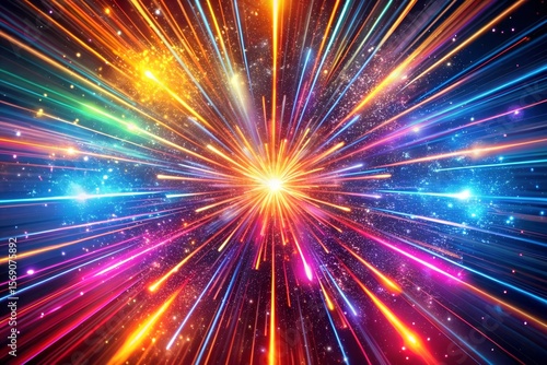 Wallpaper Mural Vibrant Colorful Rainbow Rings Abstract Background Torontodigital.ca