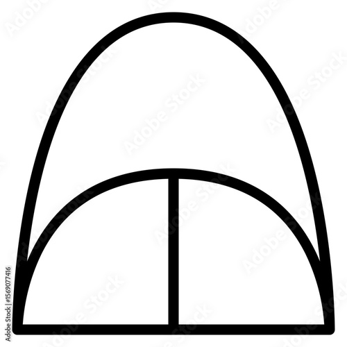 line style tarp icon for camping gear