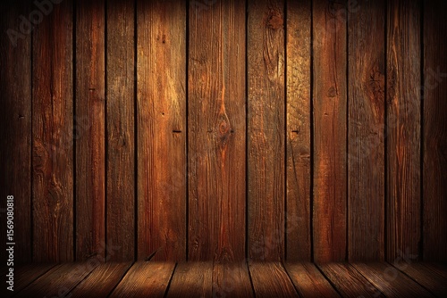 Simple Rustic Brown Wooden Planks Background Texture