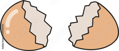 a broken eggshell