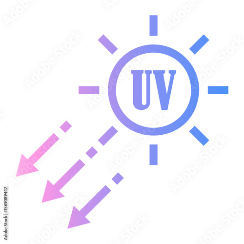 radiation Line Gradient Icon