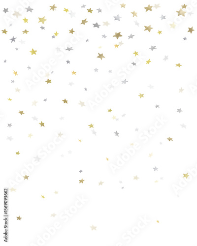 Photos Holiday frame with gold and silver stars falling from above