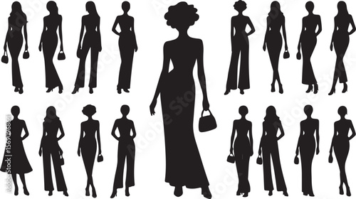 Stylized female head profile with abstract elements and color accents