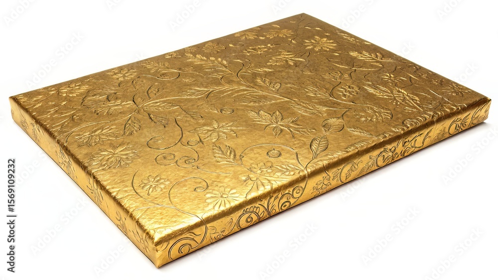 Fototapeta premium Rich Gold Foil Surface Signifying Luxury and Handcrafted Appeal