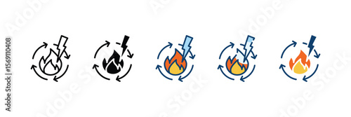 Hot Reloading Icon Set Multiple Style Collection