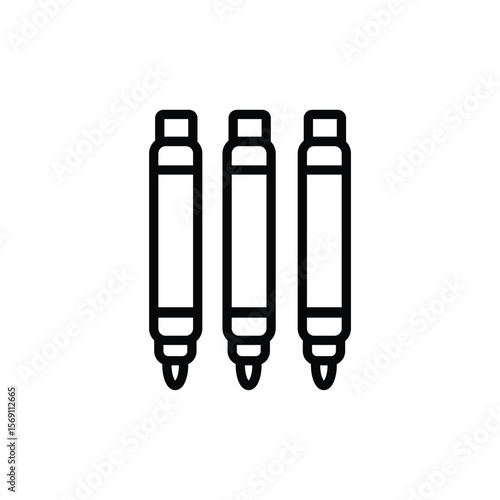 Whiteboard markers perfect for writing and drawing. Efficient and identical black markers suitable for home, office, or educational settings.