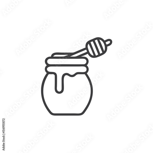 Honey jar icon for natural food blogs, health guides, and kitchen designs