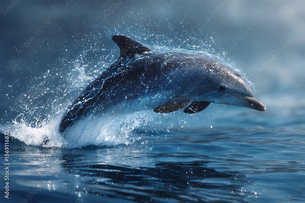 Fototapeta premium dolphin jumping out of water