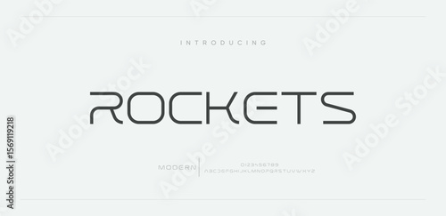 Rockerts alphabet, wide bold font for powerful dynamic lettering, swift automotive logo, energetic daring headline, car racing branding. Vector typeset