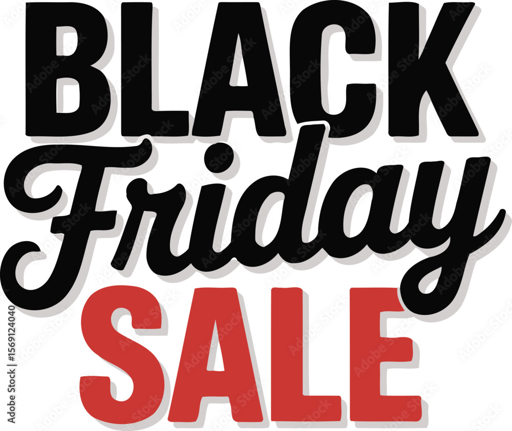 Black friday sale, bold retro typography design, red and black. Black friday sale, bold retro typography design, red and black.