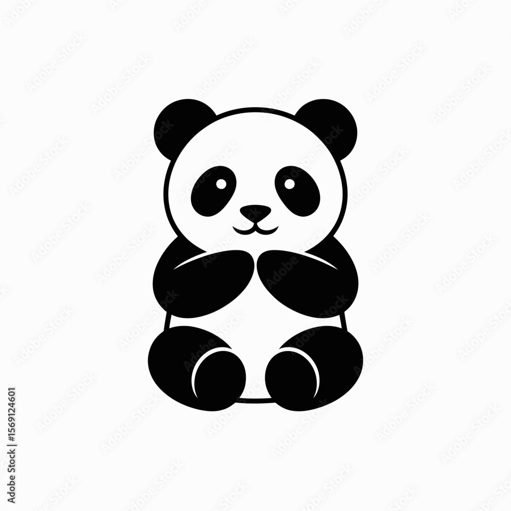 Simple Panda Illustration: A charming panda bear, depicted in a clean, minimalist style, embodies both serenity and the simple joys of life through the clever use of shapes and contrast. Simple Panda Illustration: A charming panda bear, depicted in a clean, minimalist style, embodies both serenity and the simple joys of life through the clever use of shapes and contrast.