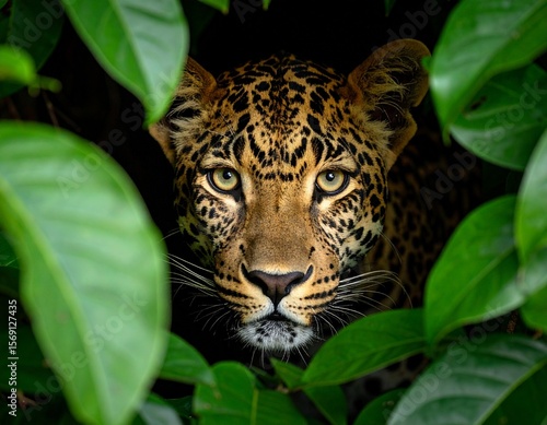 Tajemniczy lampart w gęstwinie dżungli