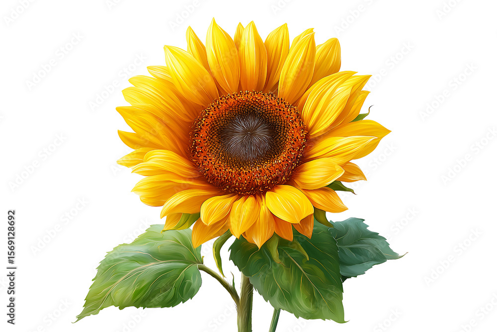 Obraz premium Sunflowers isolated on background.