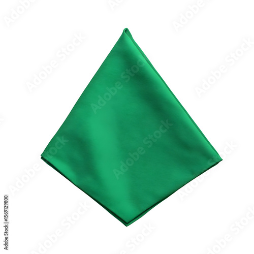 Elegant Green Silk Pocket Square on Dark Background for Sophisticated Style