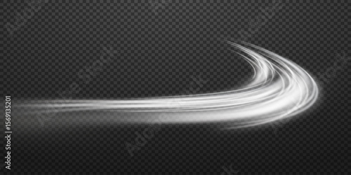 High speed motion blur effect. Futuristic neon light lines. Vector.