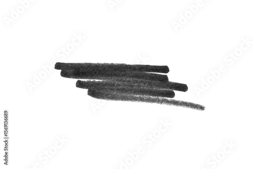 hand drawn black brush pen marker scribble isolated on white or transparent png