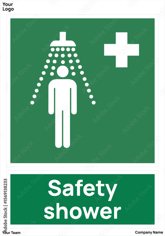 Obraz premium sign Safety shower