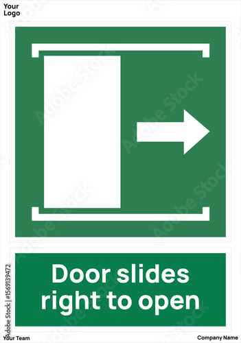 sign Door slides right to open