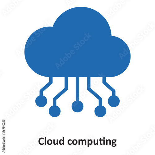 Cloud computing Vector Icon which can easily modify or edit