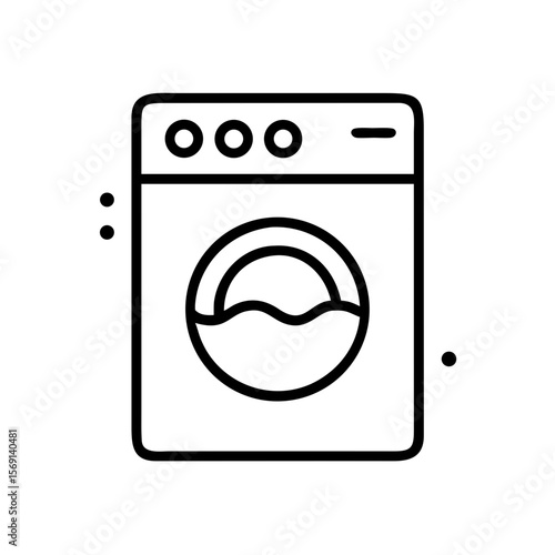 Minimalist washing machine icon